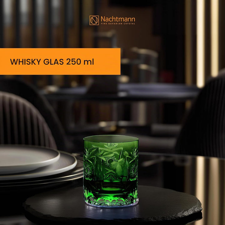 Spiegelau &amp; Nachtmann Whiskeyglas, Glas, Dunkelgrün, 9 cm, Dunkelgrün