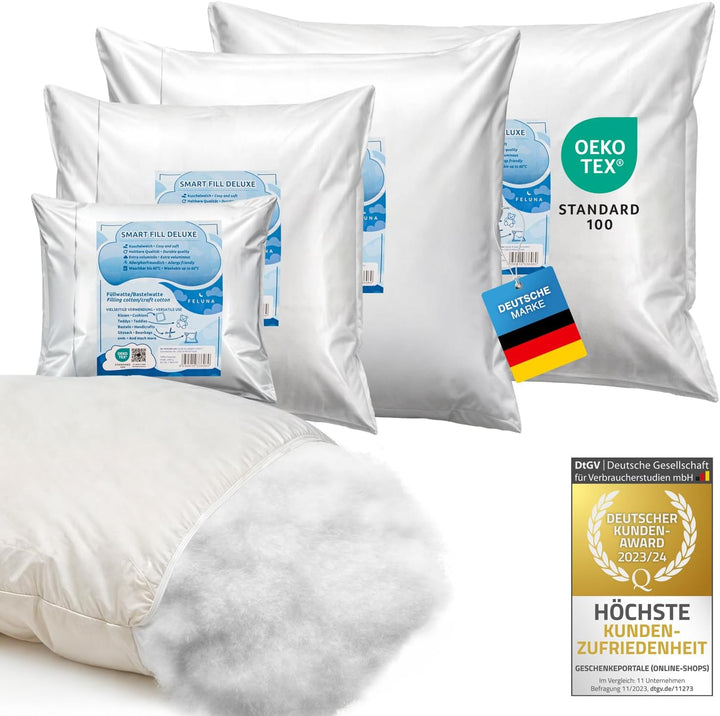 Füllwatte für Kissen; Flauschiges Polyester Füllmaterial Stopfmaterial; Kissenfüllung Stofftier- & B