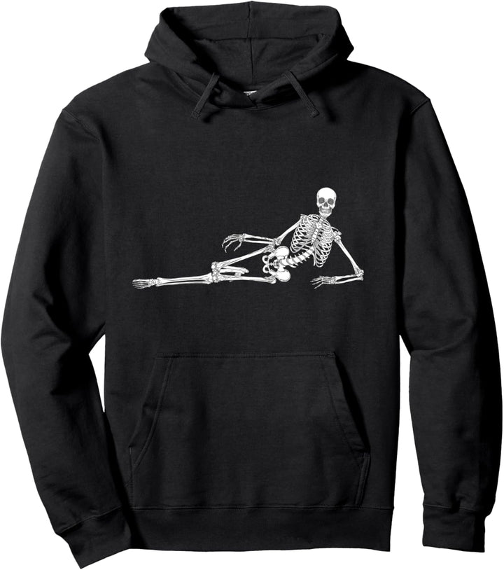 Alt Ästhetisches Skelett Entspanntes Halloween Indie Dark Pullover Hoodie