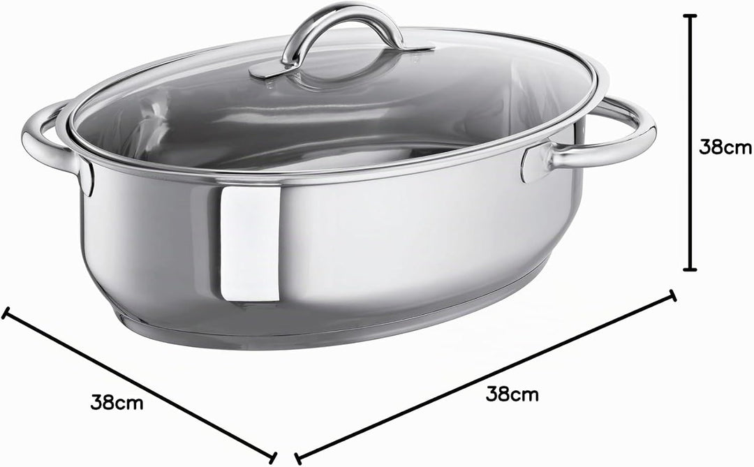 Schulte-Ufer 6768-38 Sicht-Bräter, 38 cm, 9,00 l Induktion, 38 cm