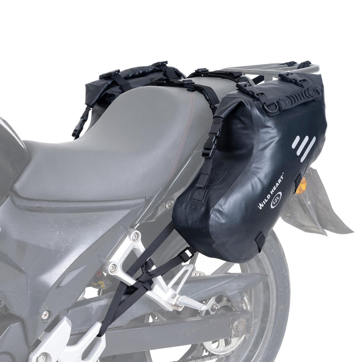 WILD HEART Motorrad Satteltaschen Wasserdicht 24L(12L*2) Motorrad Seitentaschen Packtaschen Kofferra