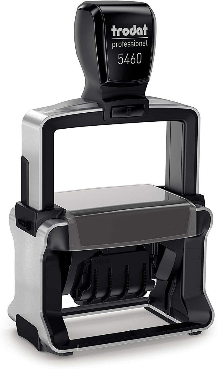 Trodat Professional Datumsstempel 5460 L2 – Selbstfärbend mit Deutschem Text BEZAHLT – Abdruck Rot u