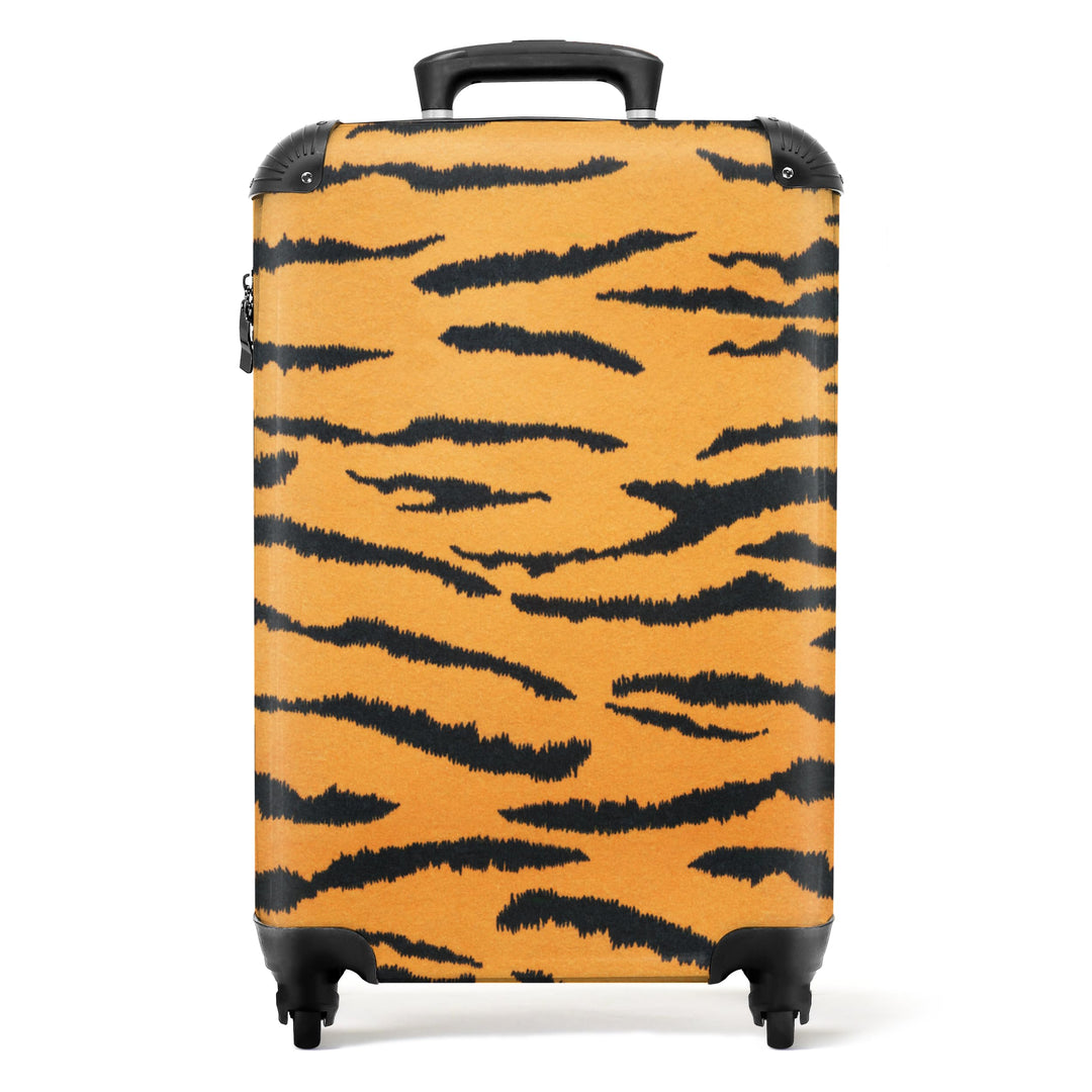 NoBoringSuitcases.com® Koffer Handgepäck Trolley Rollkoffer Kleine Reisekoffer mit 4 Rollen - Tigerd