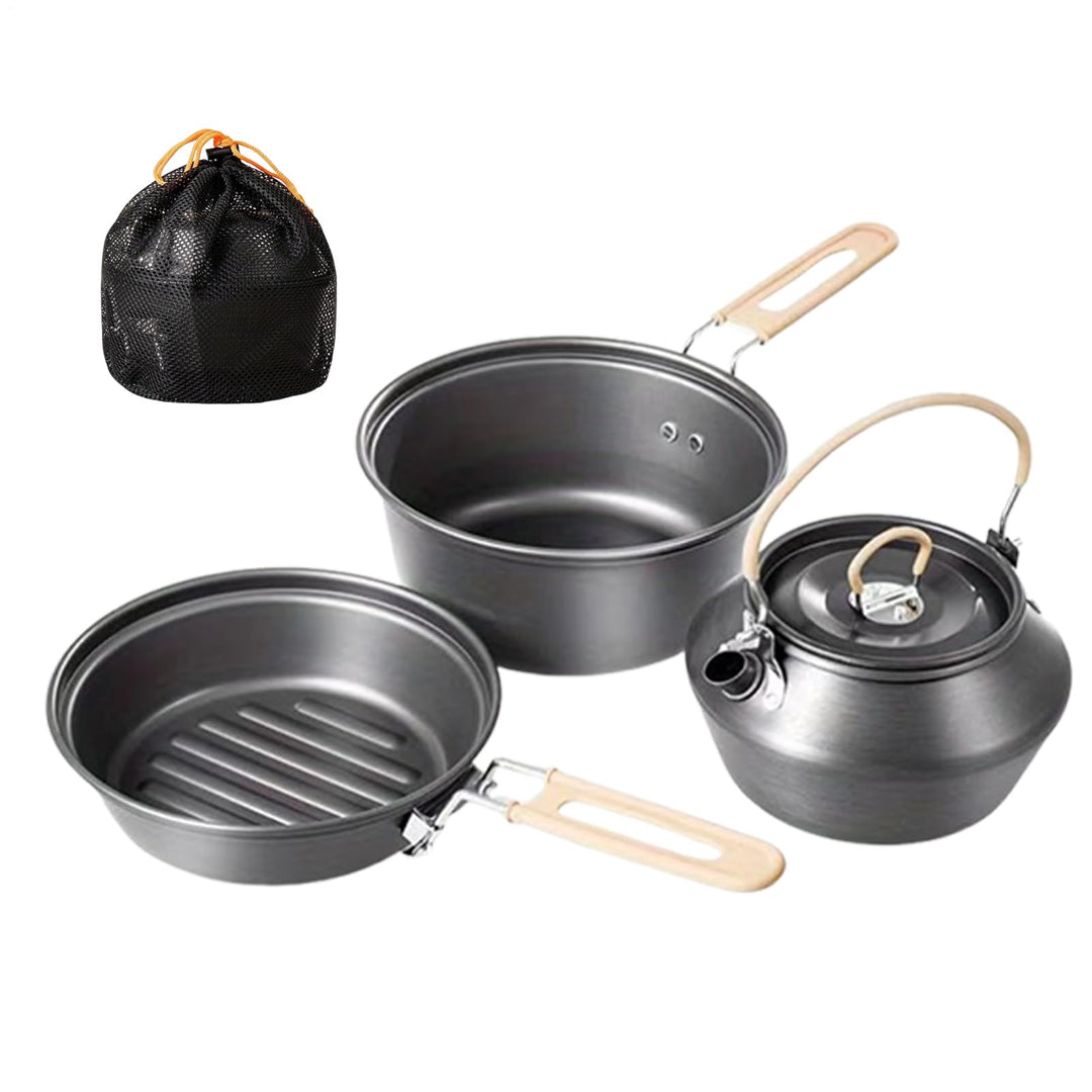 Camping-Kochgeschirr-Set, Camping-Töpfe und Pfannenset zum Kochen, tragbares Kochgeschirr, Bratentöp
