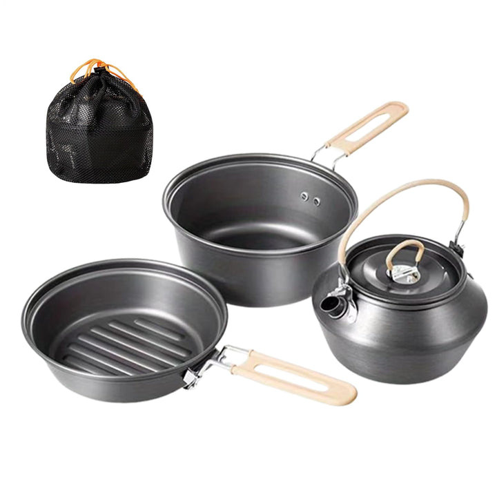 Camping-Kochgeschirr-Set, Camping-Töpfe und Pfannenset zum Kochen, tragbares Kochgeschirr, Bratentöp