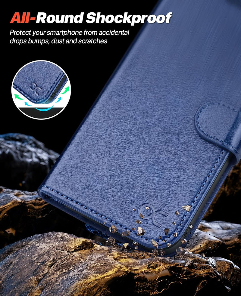 OCASE iPhone 15 Hülle(2in1) Leder Stossfestes Case [Abnehmbare magnetische Hülle] [Kabelloses Laden]