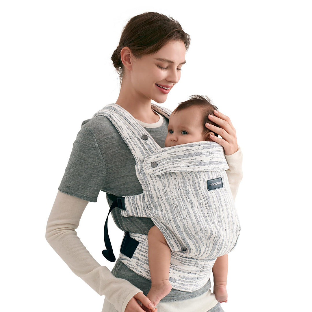 Momcozy Herihuge Baby-Trage - Charmante Jacquard-Webart, Langlebig &amp; Elegant - Ganz-Tages-Komfort fü
