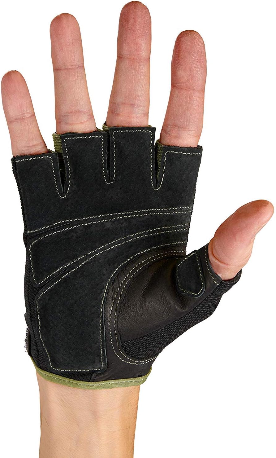 Harbinger Flexfit Gewichtheberhandschuhe ohne Handgelenk, mit Flexibler gepolsterter Lederhandfläche