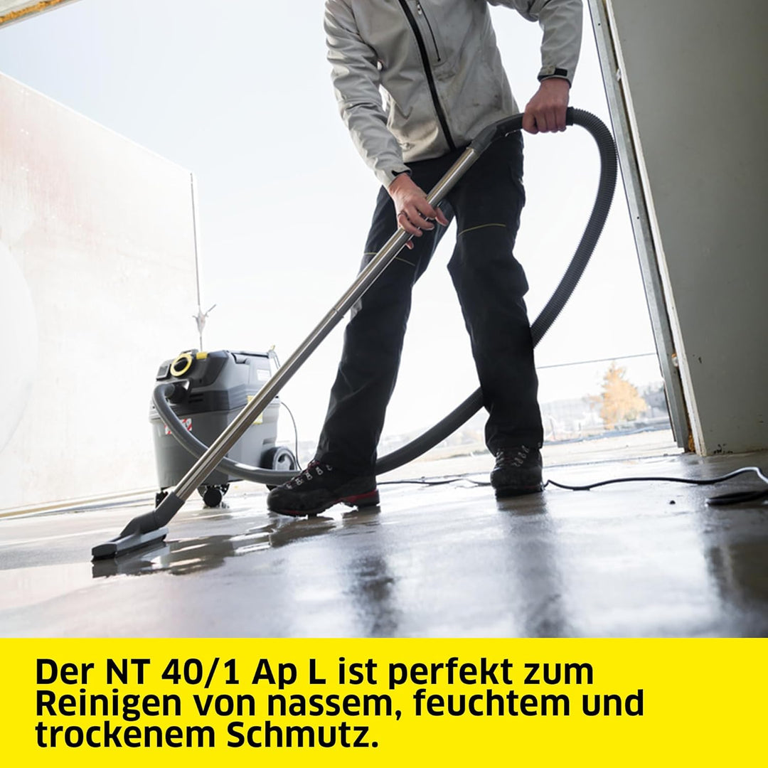 Kärcher Nass-/Trockensauger NT 40/1 Ap L, Leistung: max. 1380 W, Kunststoffbehälter: 40 l, Saugschla