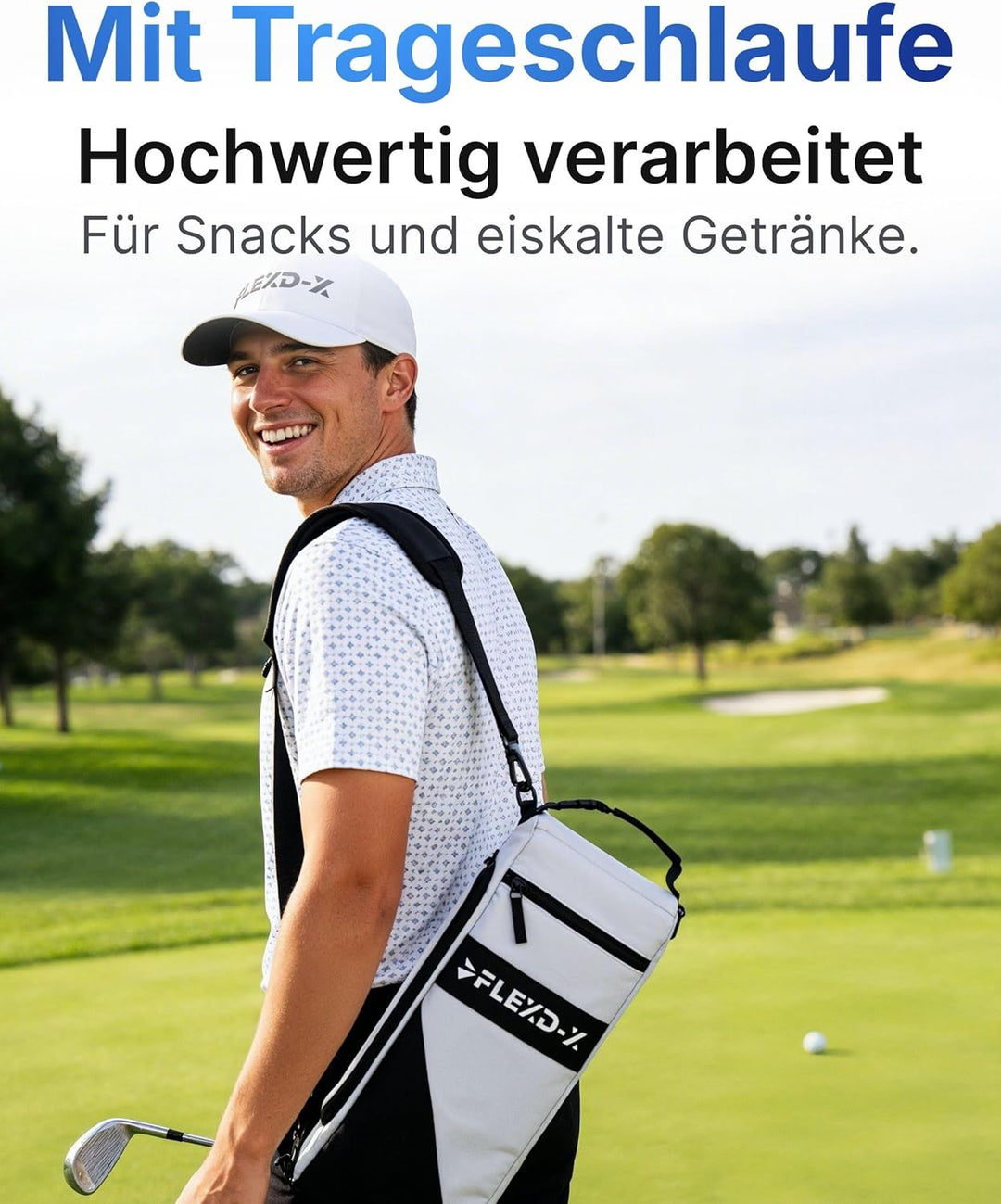 Premium Golf Bierkühler Kühltasche für Golftasche | Eiskalte 6 Dosen | Hält Getränke stundenlang kal