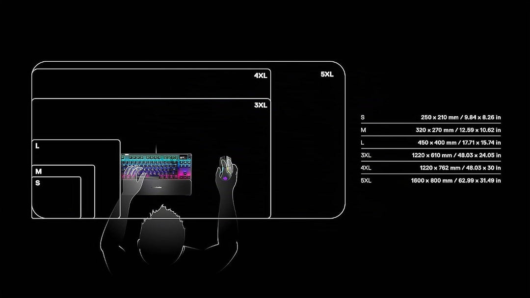 SteelSeries QcK Gaming Surface – 3XL Cloth Mauspad aller Zeiten – optimiert für Gaming-Sensoren – ma