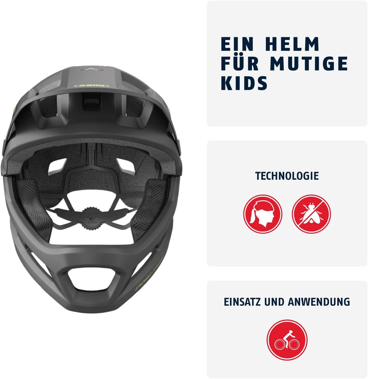 ABUS MTB-Helm YouDrop FF - Fullface-Helm für Kinder und Jugendliche - für den Einstieg in den Mounta