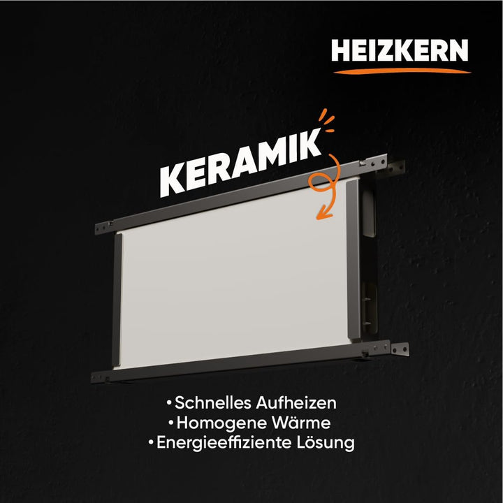BESTHERM Bestherm Oveo Heizkörper, elektrisch, fest, Keramik, 1500 W, Plug &amp; Play, horizontal, weiss