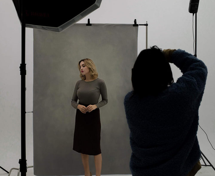 Kate Mikrofaser Fotografie Hintergrund Grau 2x3m Vintage Hintergrund Fotostudio Abstract Fotobox Hin