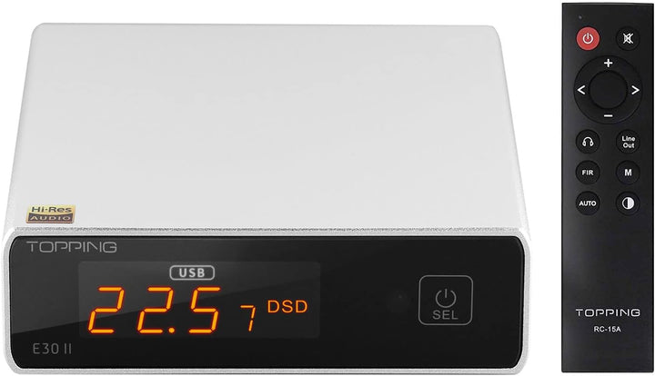 Topping E30 II DAC Vorverstärker – 2 x AK4493S Hi-Res XMOS XU208 DAC 32 Bit/768 kHz DSD512 DSD Direc