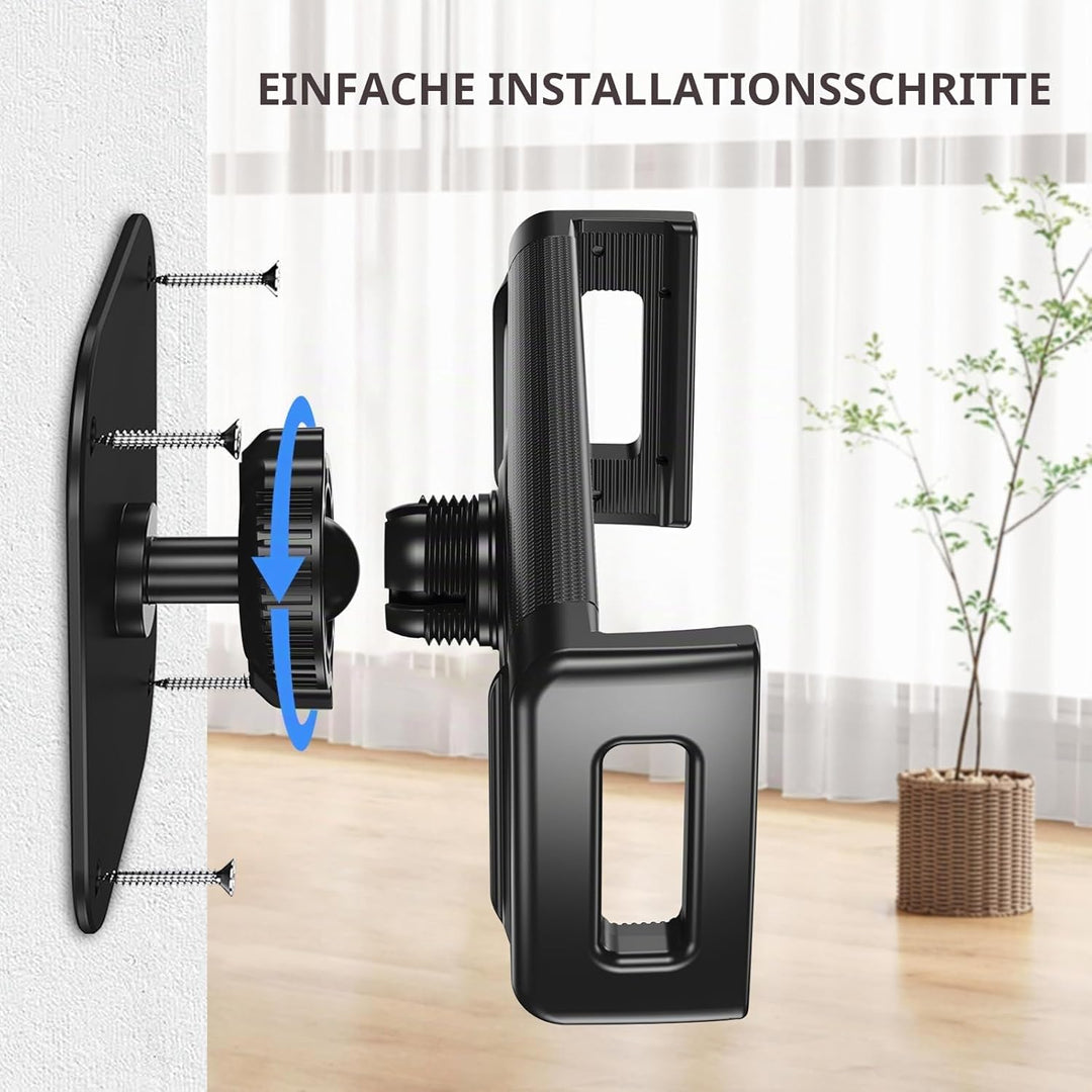 Lucrave Tablet Wandhalterung, iPad Wandhalterung aus Aluminium, 360° drehbare, verstellbare Wandhalt