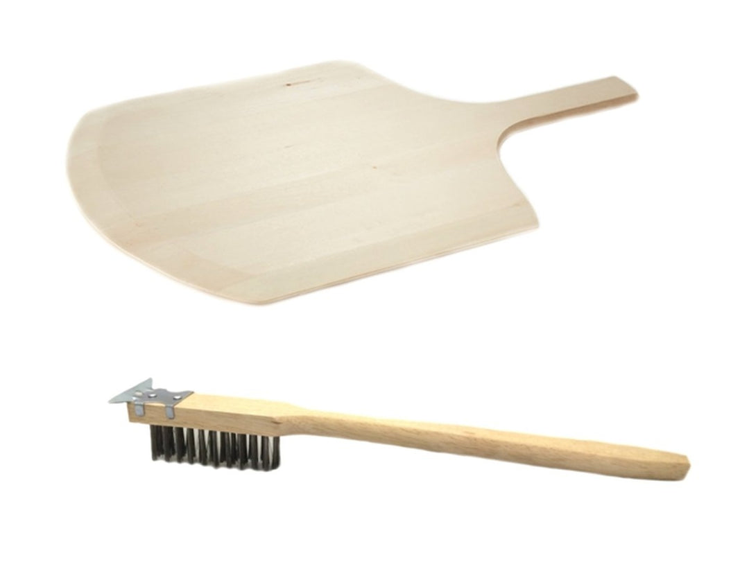 Flammkuchenbrett Kiara 61 cm + Reinigungsbürste 50 cm