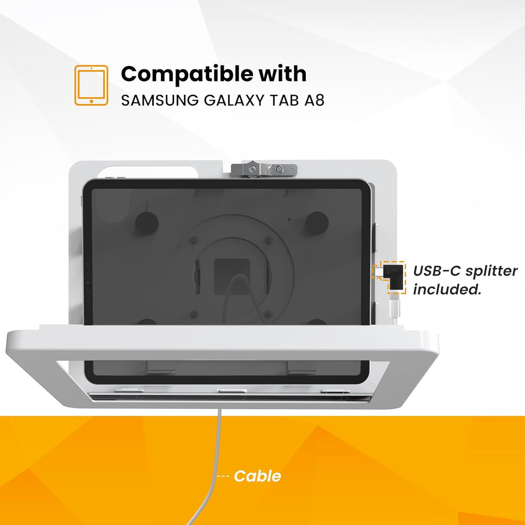 Wandhalterung abschliessbar schlüssel kompatibel mit Samsung Galaxy TAB A8 10,5 Zoll, Metall Tablet