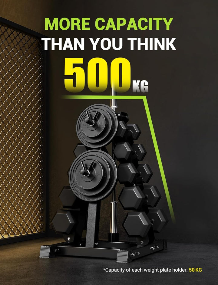 Dripex 3/5 Ebenen hantelständer kurzhanteln, Passend zu Hanteln, Kettlebells, Langhanteln, Max.500kg