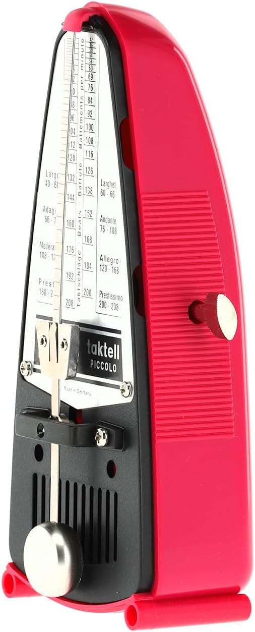 Wittner Metronom 830 361 Kunststoffgehäuse ohne Glocke Taktell Piccolo dunkelrosa dunkelrosa Single,