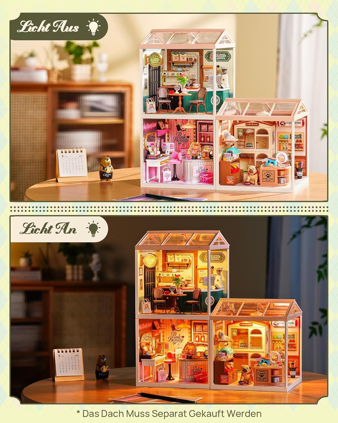 Rolife Super Creator DIY Miniature House Miniatur Haus Bausatz Selber Bauen Deko für Schreibtisch Bü