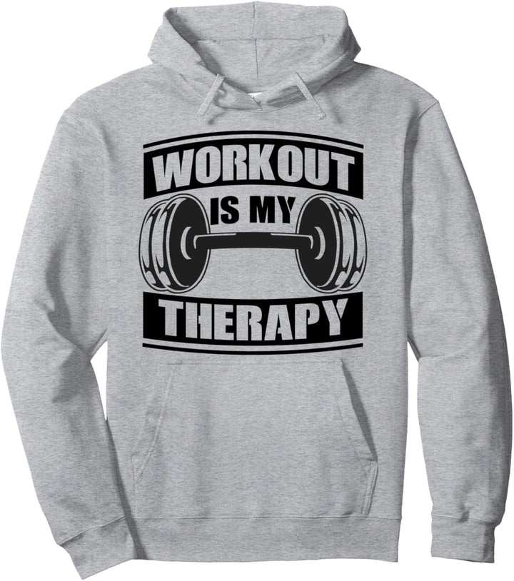 Workout is my Therapy - Fitness Krafttraining Gym Pullover Hoodie