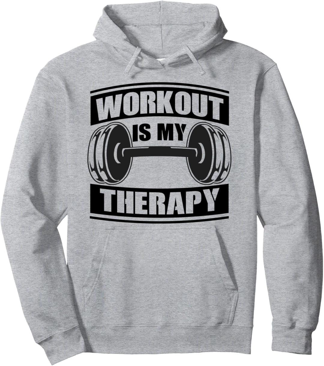 Workout is my Therapy - Fitness Krafttraining Gym Pullover Hoodie