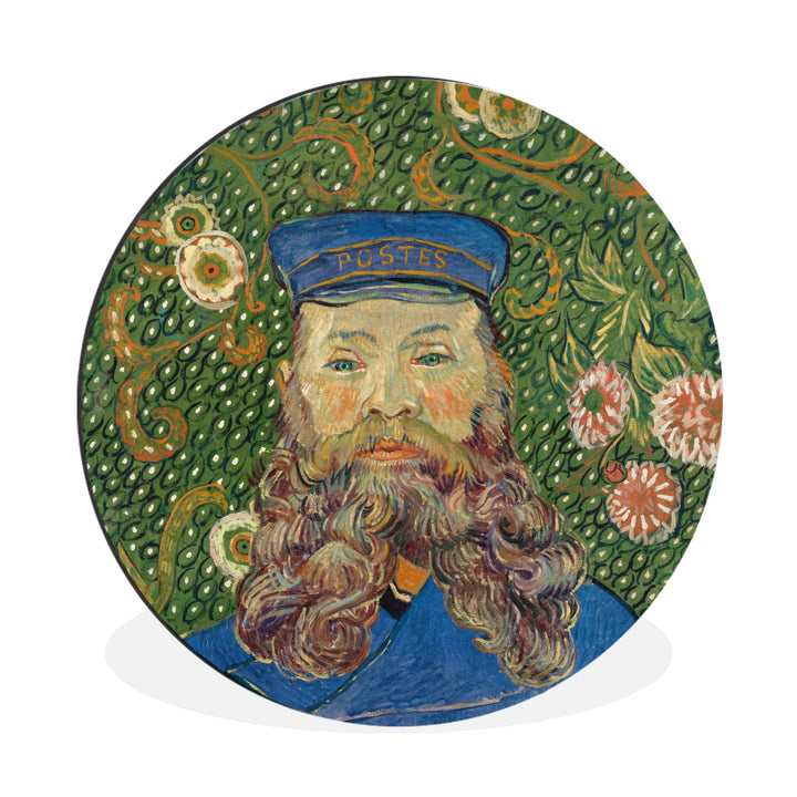 MuchoWow Wandbild Rund Wanddeko Deko Wohnzimmer Bilder 30x30 cm Porträt des Postboten Joseph Roulin
