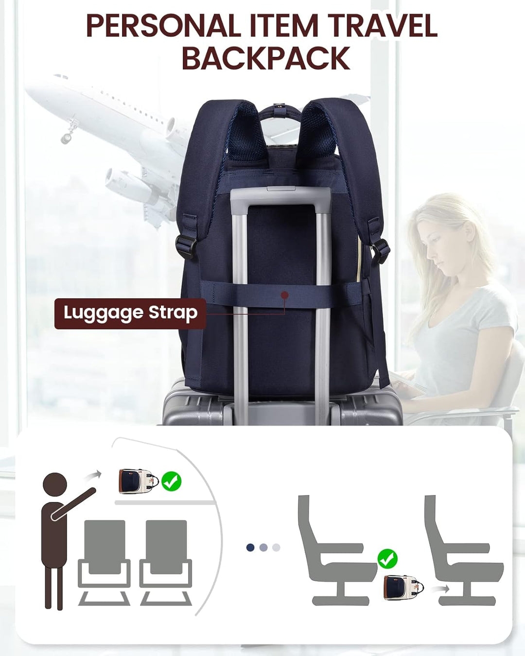 LOVEVOOK Rucksack Damen Laptop Rucksack 17 Zoll Schulrucksack Mädchen Teenager Wasserdicht Schultasc