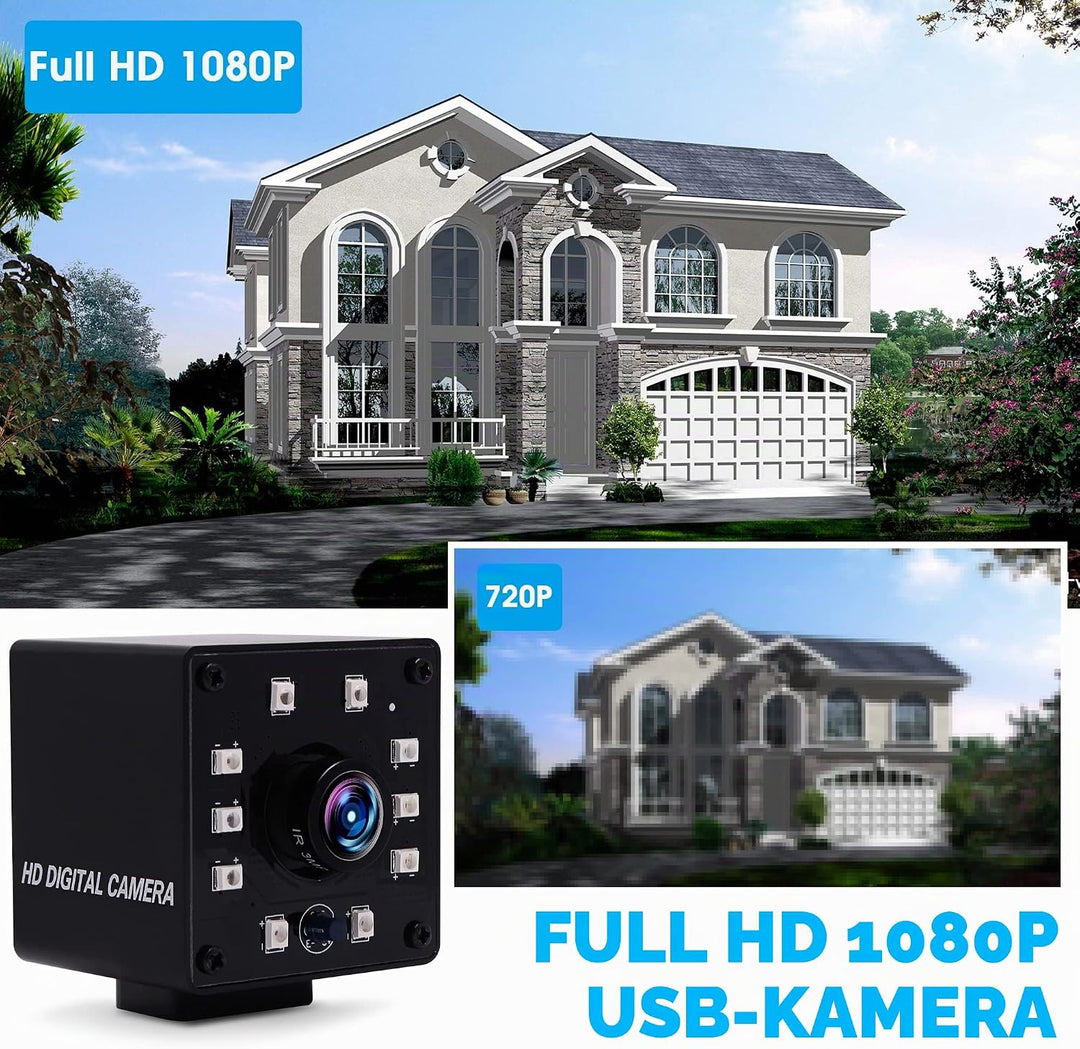 ELP KL36IR 1080P Webcam Full HD Nachtsicht Infrarot PC Kamera 720P/60fps Plug and Play Kamera Video