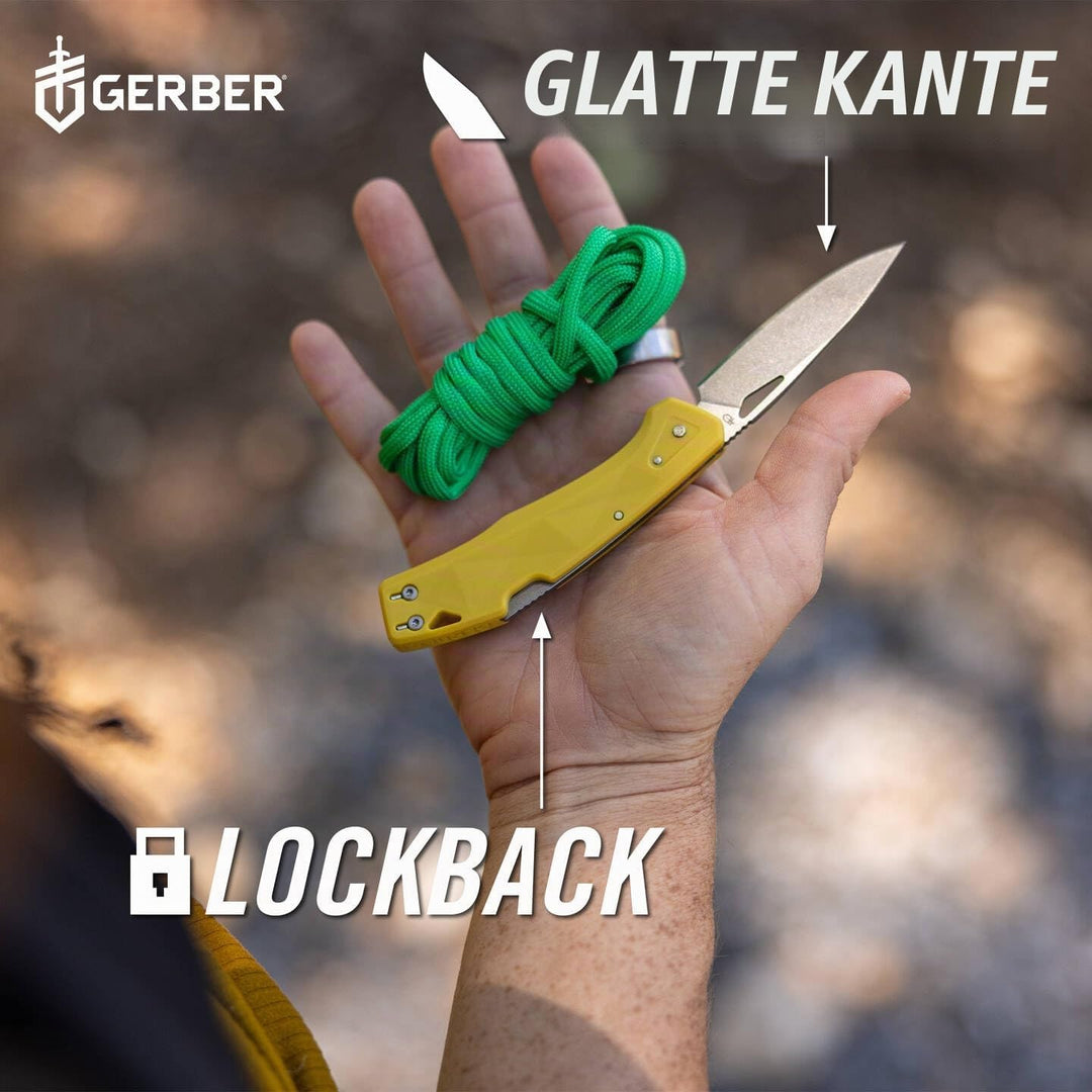 Gerber Taschenmesser mit Gürtelclip, LST, 440A Clip Poin-Edelstahlklinge, Griffschalen aus glasfaser
