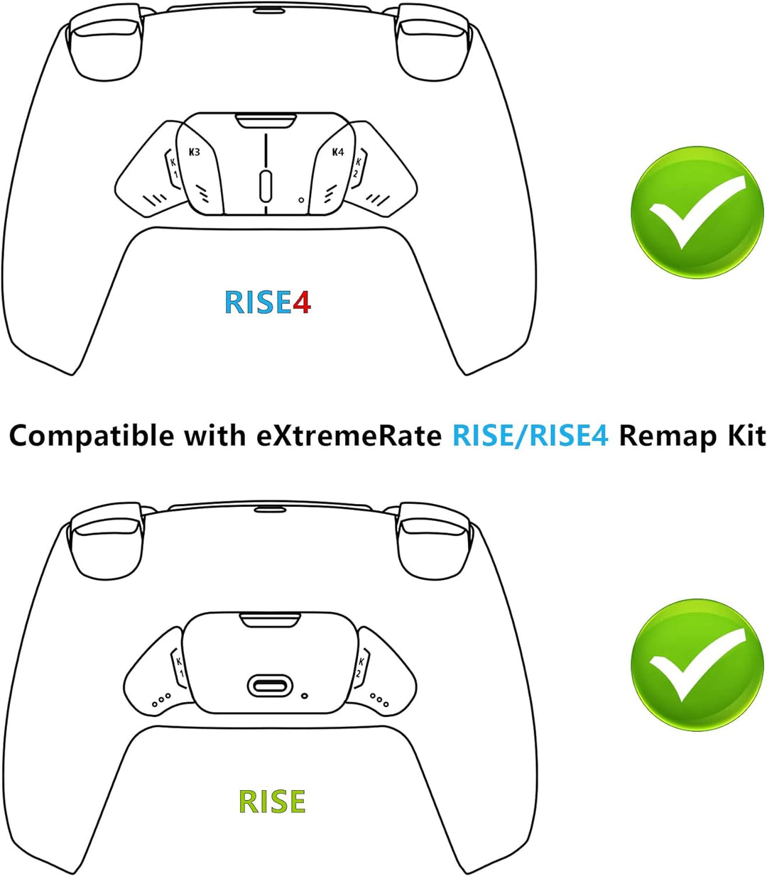 eXtremeRate RISE4 Ersatz Rücktasten&Remap Board für ps5 Controller Rise&RISE4 Remap Kit, Austauschba