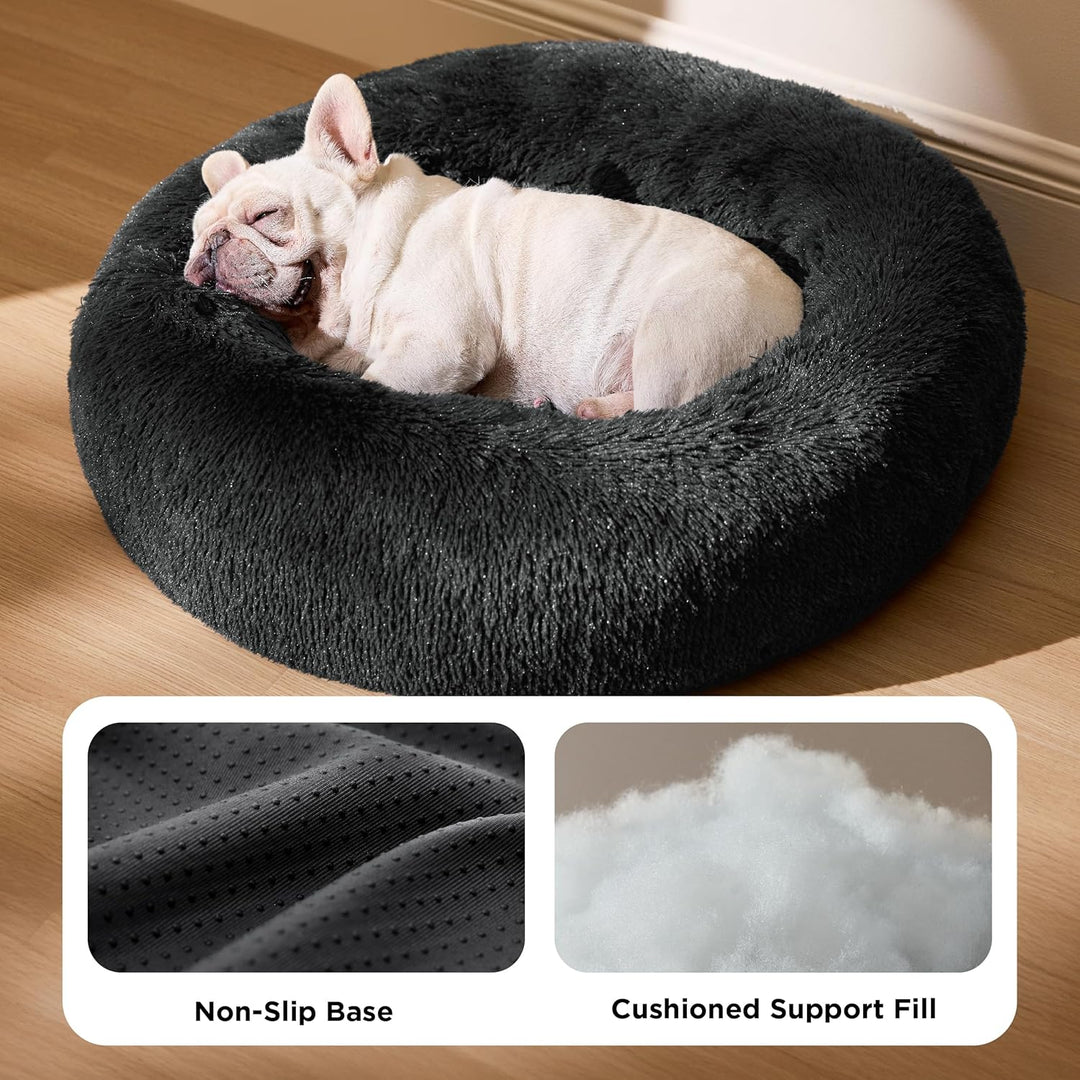 BEDSURE Katzenbett waschbar Flauschiges Hundebett - Ø 70 cm Katzenschlafplatz für Katzen und Hunde,