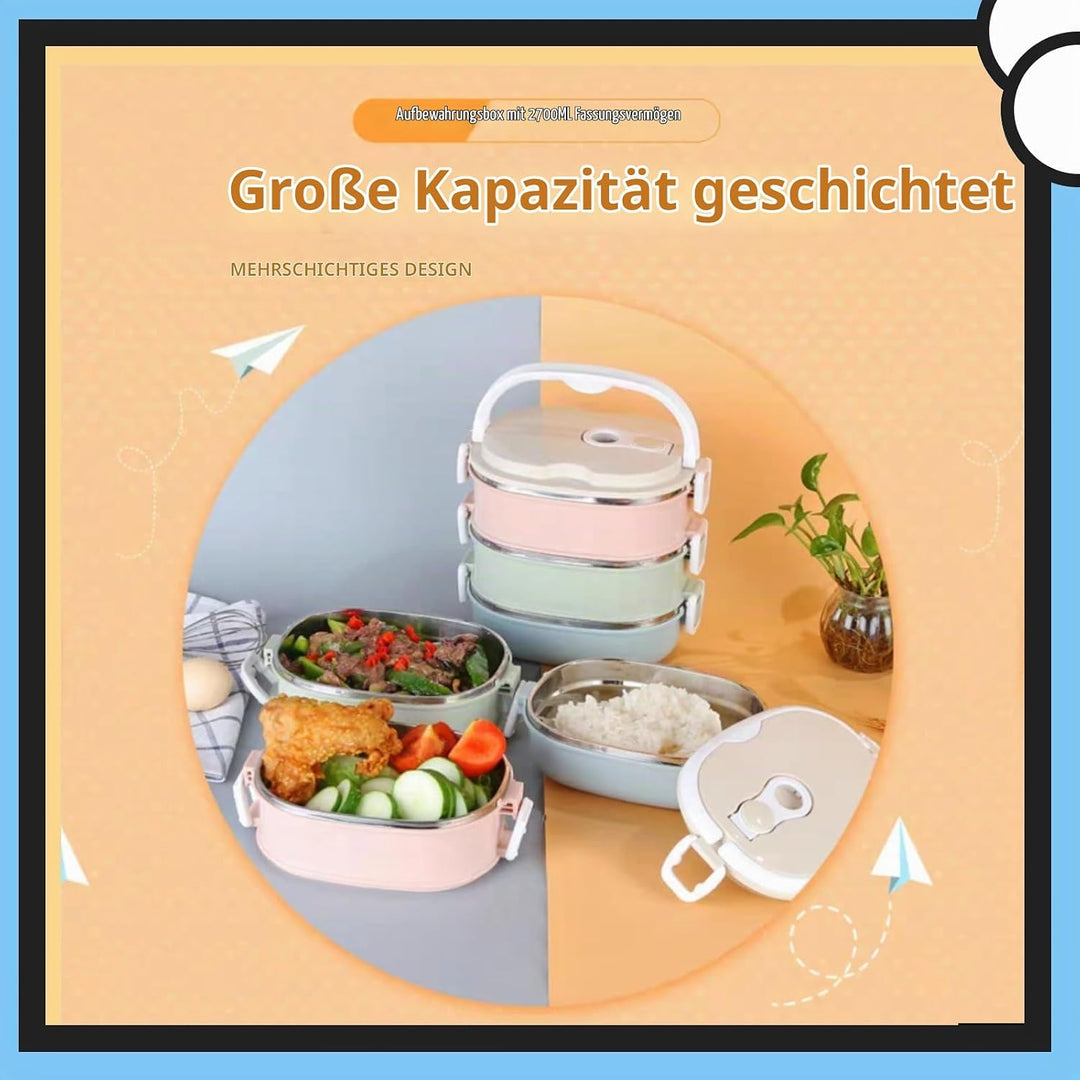 Lunchbox, Thermoisolierte Salatsuppe Warme Speisen Lunchboxen, Auslaufsichere Thermoskanne für warme