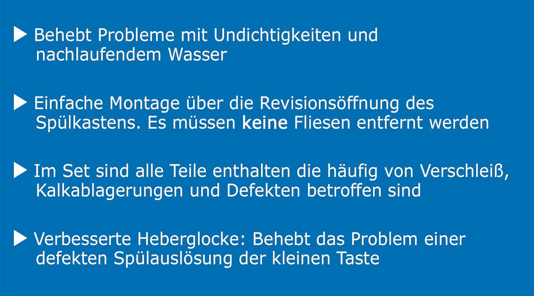 Ersatzteilset für Geberit Twinline Unterputz Spülkasten, Bj 1997-2002