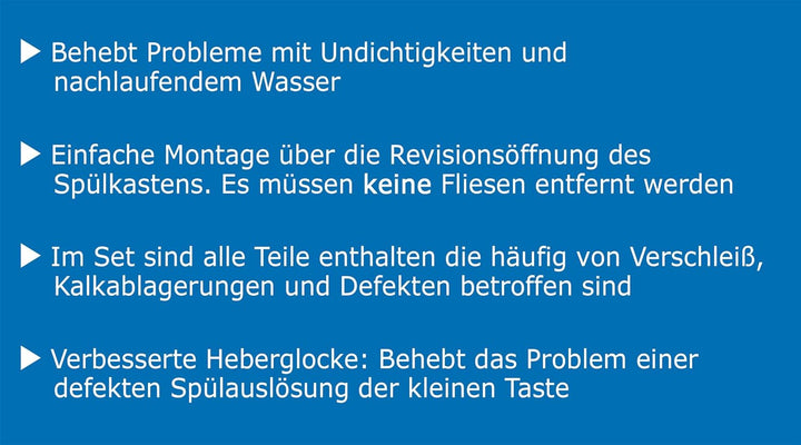 Ersatzteilset für Geberit Twinline Unterputz Spülkasten, Bj 1997-2002