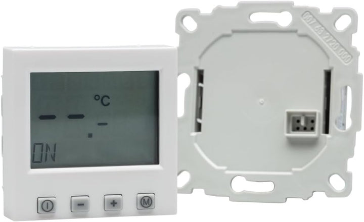 Halmburger digital Raumthermostat ERD55rg, grosses Display inkl. Busch Jäger Balance SI 1-Fach Rahme
