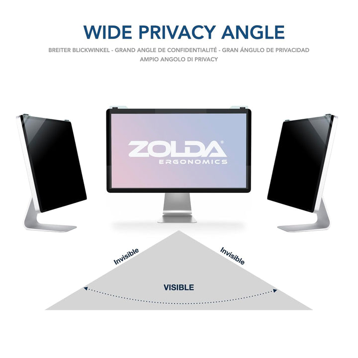 Zolda Sichtschutzfilter für Monitor - Blickschutzfilter, Sichtschutz, Anti-Blaulicht, Schutzfolie. S