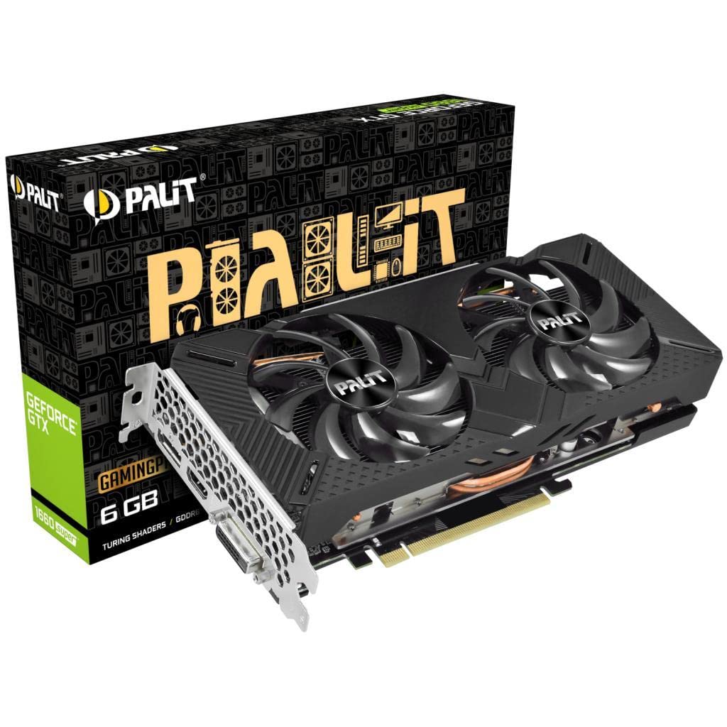 Palit GeForce GTX 1660 SUPER GamingPro 6GB Grafikkarte, 1408 Core, 1530MHz, 1785 Boost, DisplayPort,