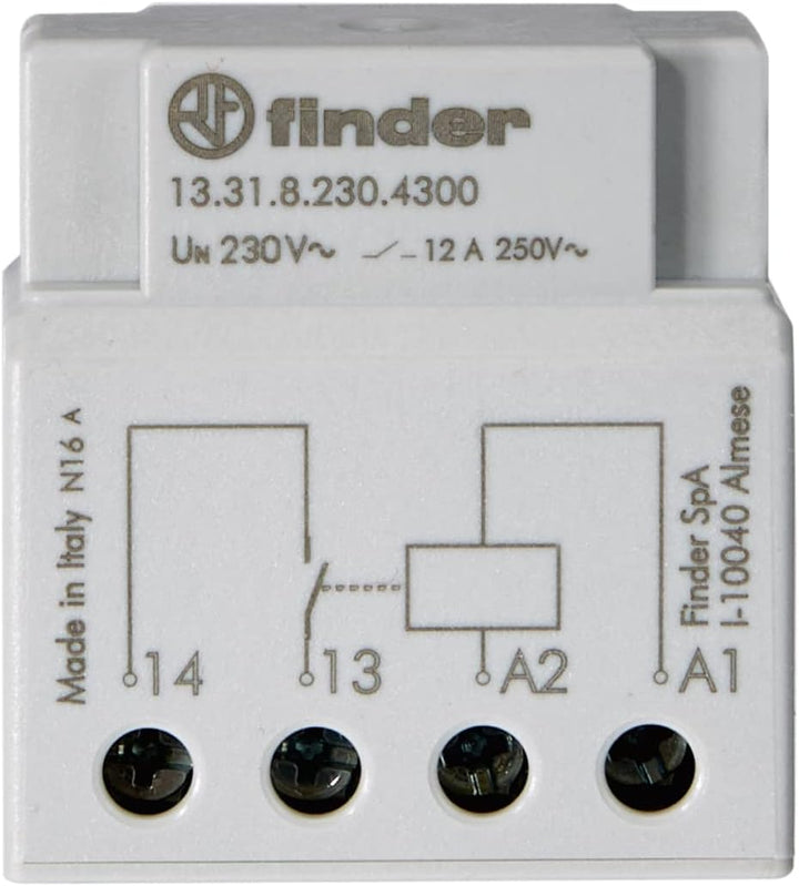 finder Serie 13 Zusatzrelais, 1 Kontakt, 230 V, Wechselstrom