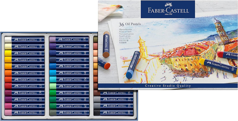 Faber-Castell 128272 - Softpastellkreide STUDIO QUALITY mini, 72er Etui & 127036 - Permanente Ölpast