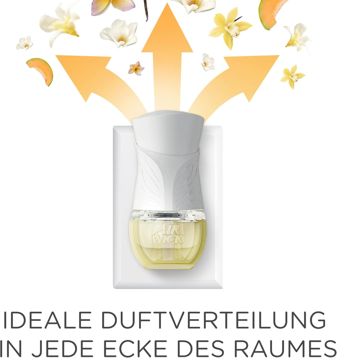 Air Wick Duftstecker – Starter Set mit 3x Nachfüller – Raumduft Sommervergnügen Flieder – 1x Gerät u