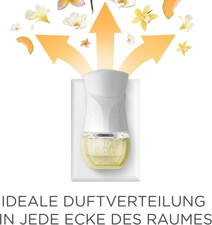 Air Wick Duftstecker – Starter Set mit 3x Nachfüller – Raumduft Sommervergnügen Flieder – 1x Gerät u
