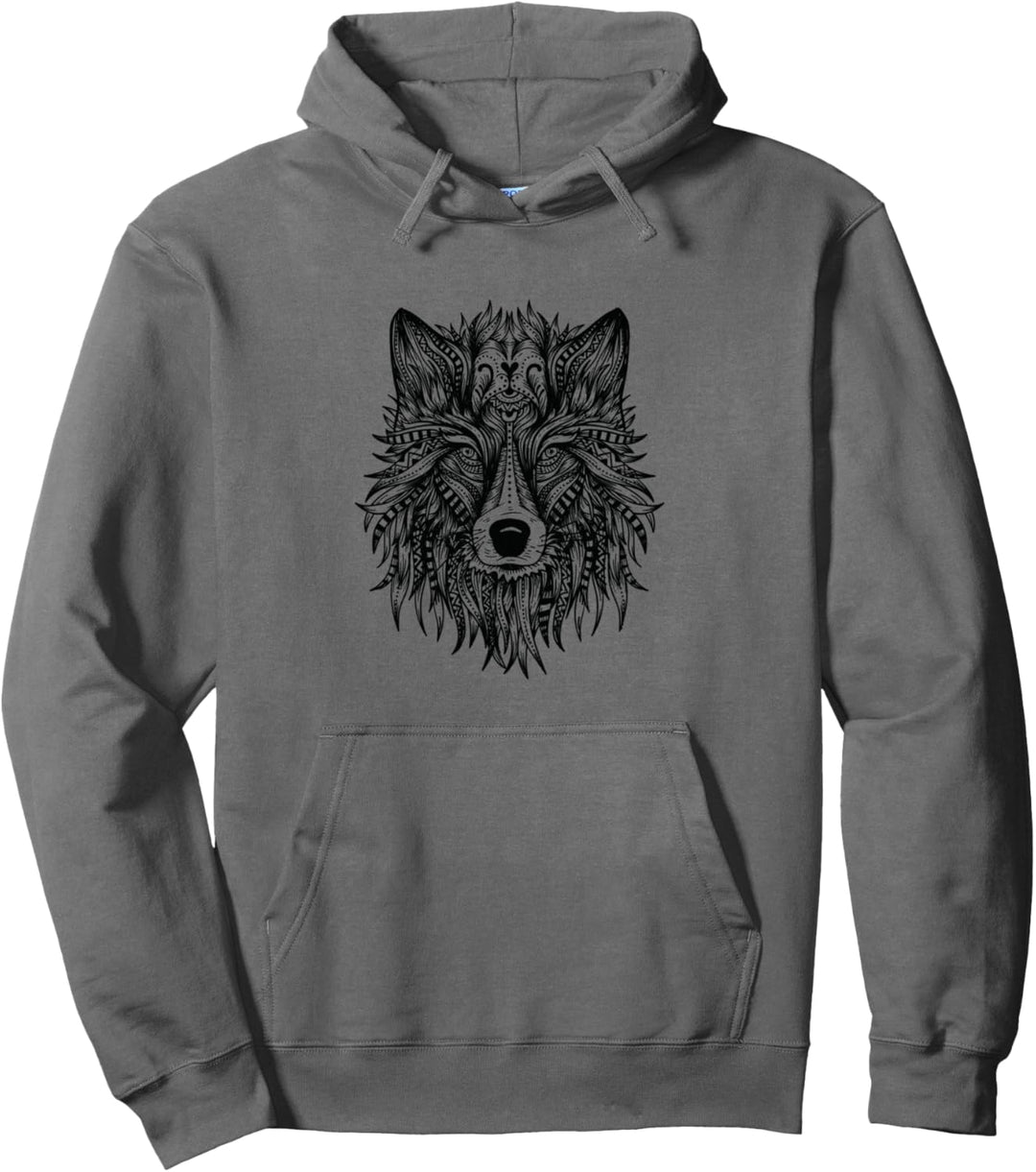 Wolf Mandala Hund Pullover Hoodie