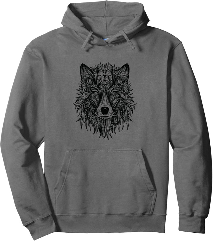 Wolf Mandala Hund Pullover Hoodie
