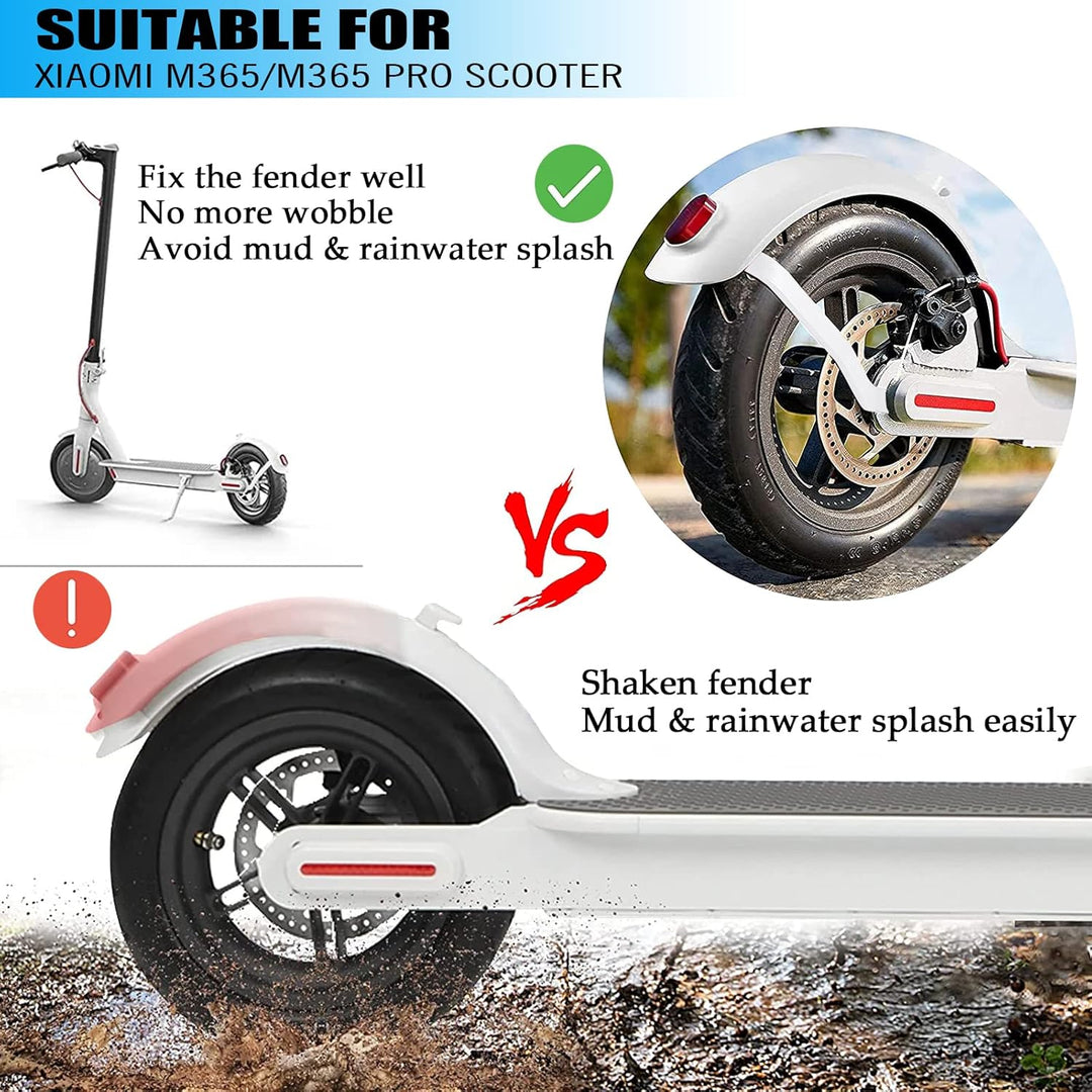 E-Scooter zubehör,Scooter hinterer kotflügel,mit Rücklicht und Schaltwippen, Kotflügelhalterung,für