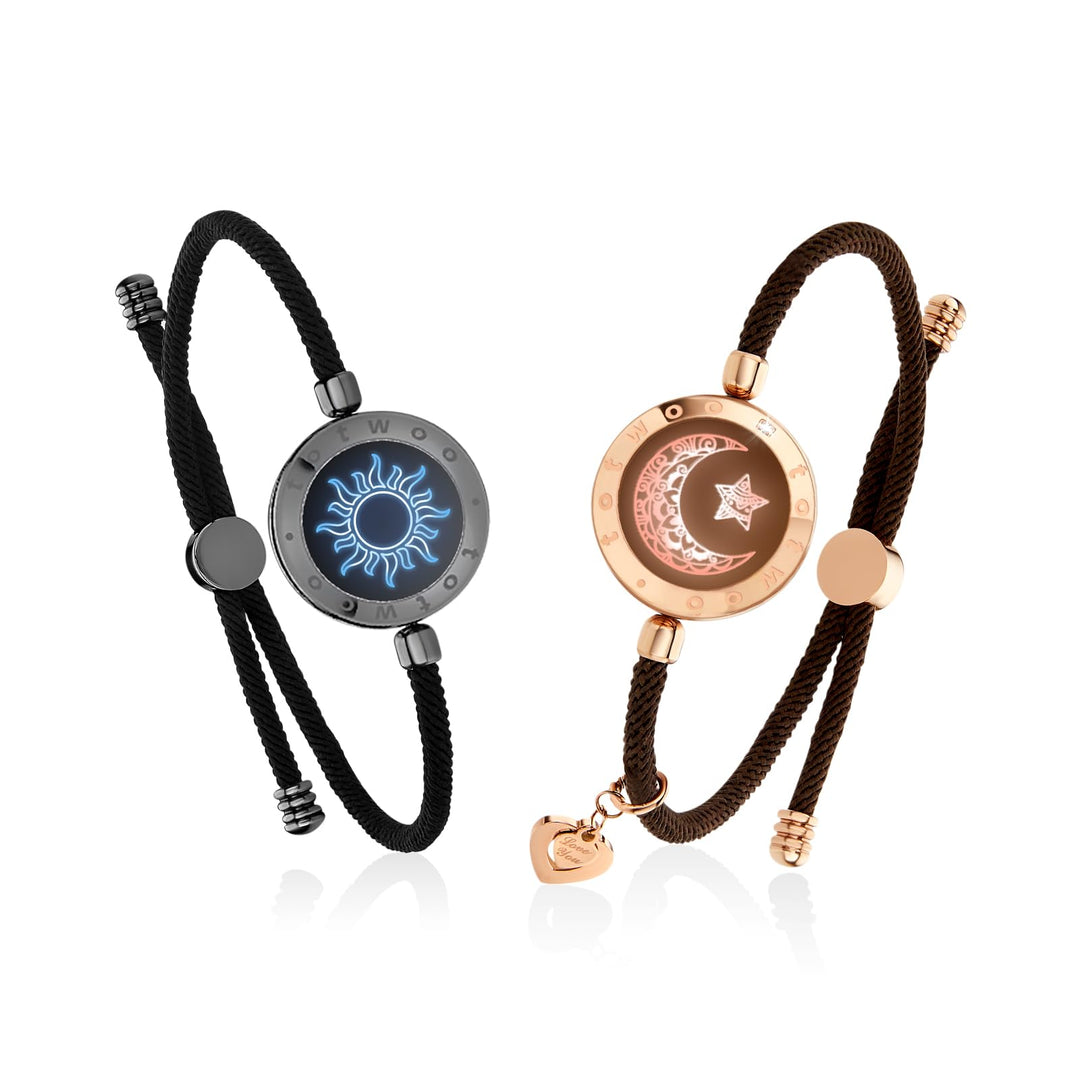 TOTWOO Pärchen Armband Paar Geschenke Partnerarmbänder mit Berührung Fernbeziehungsgeschenk für Lang
