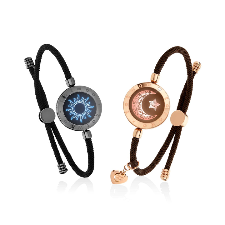 TOTWOO Pärchen Armband Paar Geschenke Partnerarmbänder mit Berührung Fernbeziehungsgeschenk für Lang