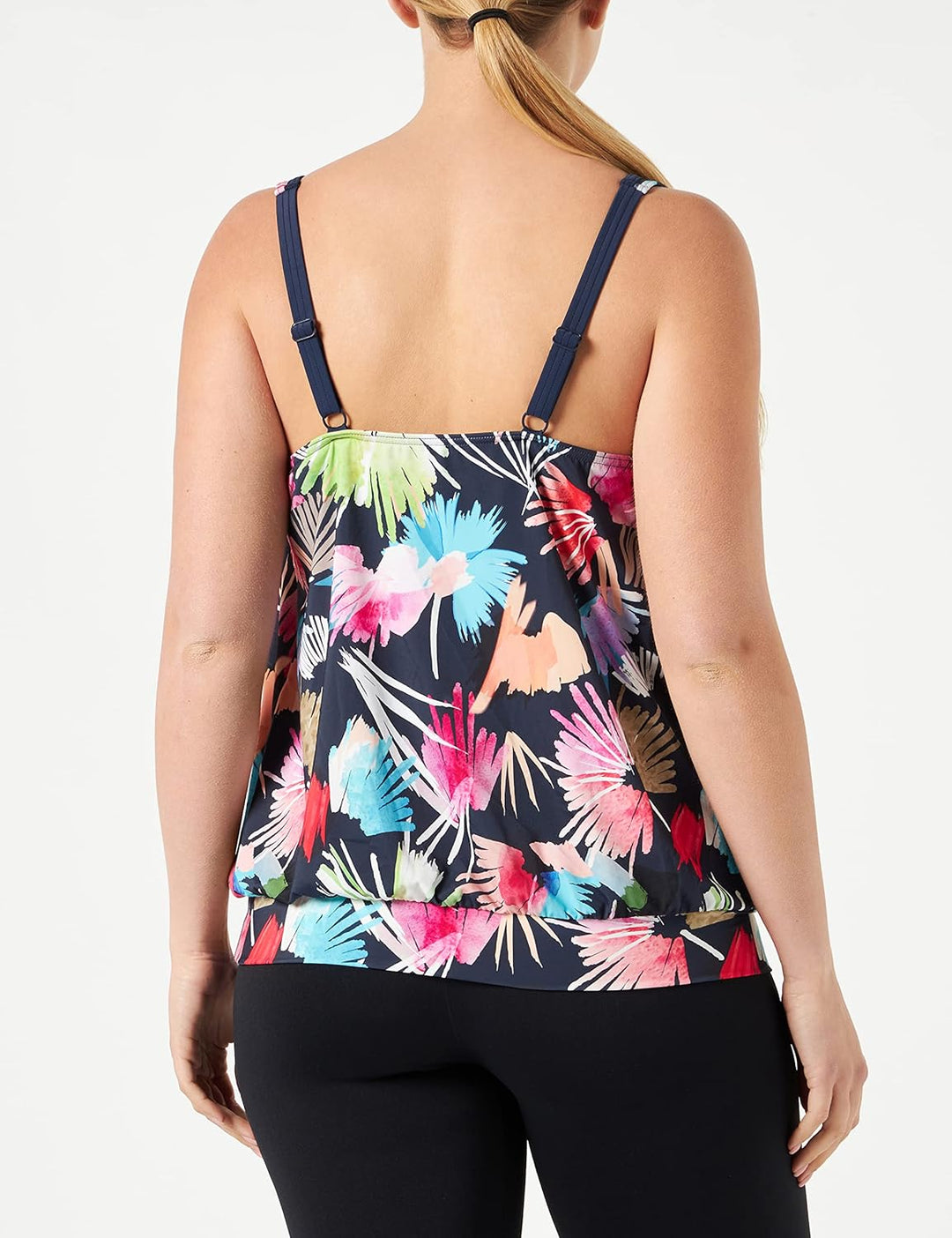 Firefly Damen Mayla Tankini-Oberteil, Navy Dark/Flower