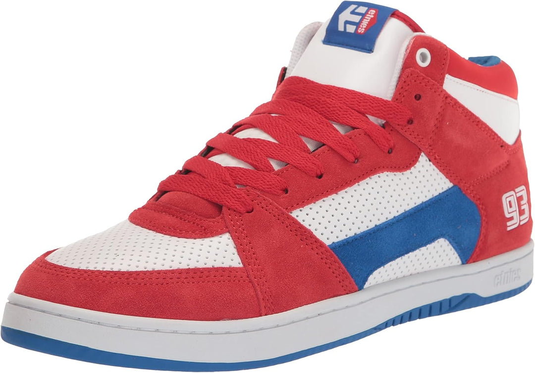 Etnies Herren Mc Rap Hi Top Skateschuh Skate-Schuh 43 EU Rot Weiss Blau, 43 EU Rot Wei&#xDF; Blau